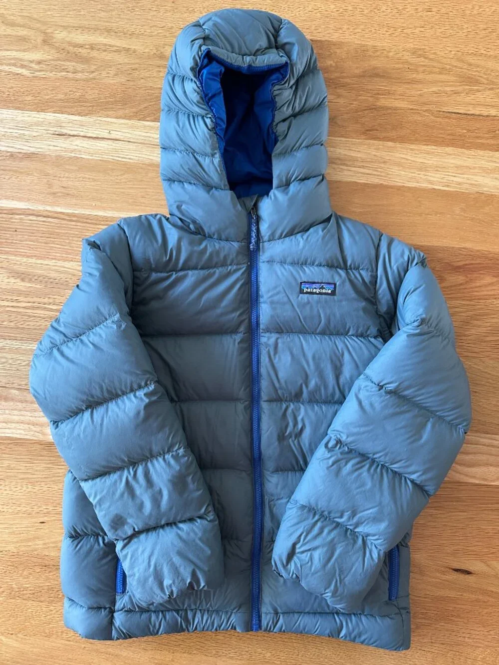 Patagonia- Kids' Hi-Loft Down Sweater Hoody - Gray - Medium / 10